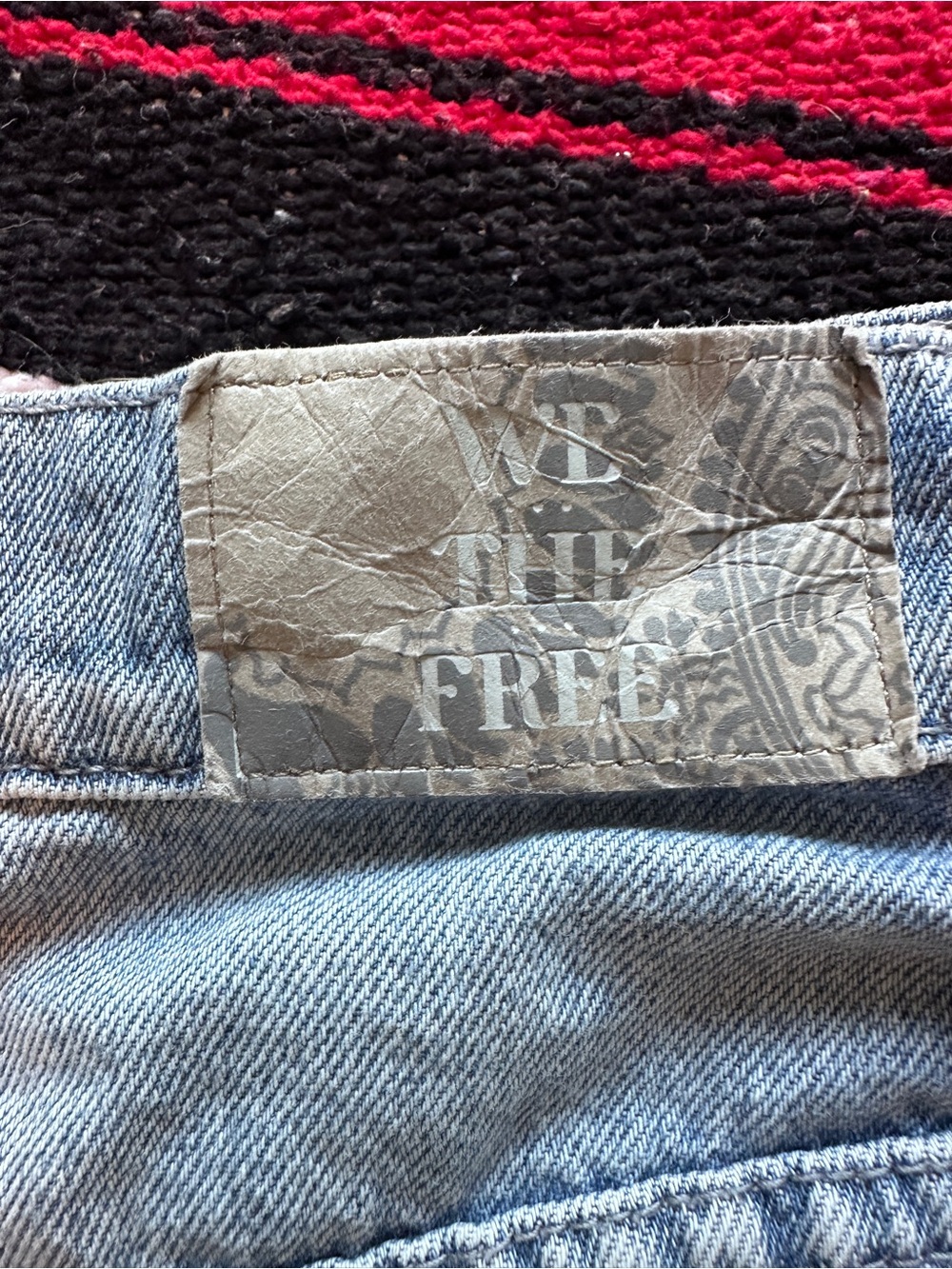 Free People We The Free Boomerang High-Waisted Long Denim Shorts - Picture 9 of 10